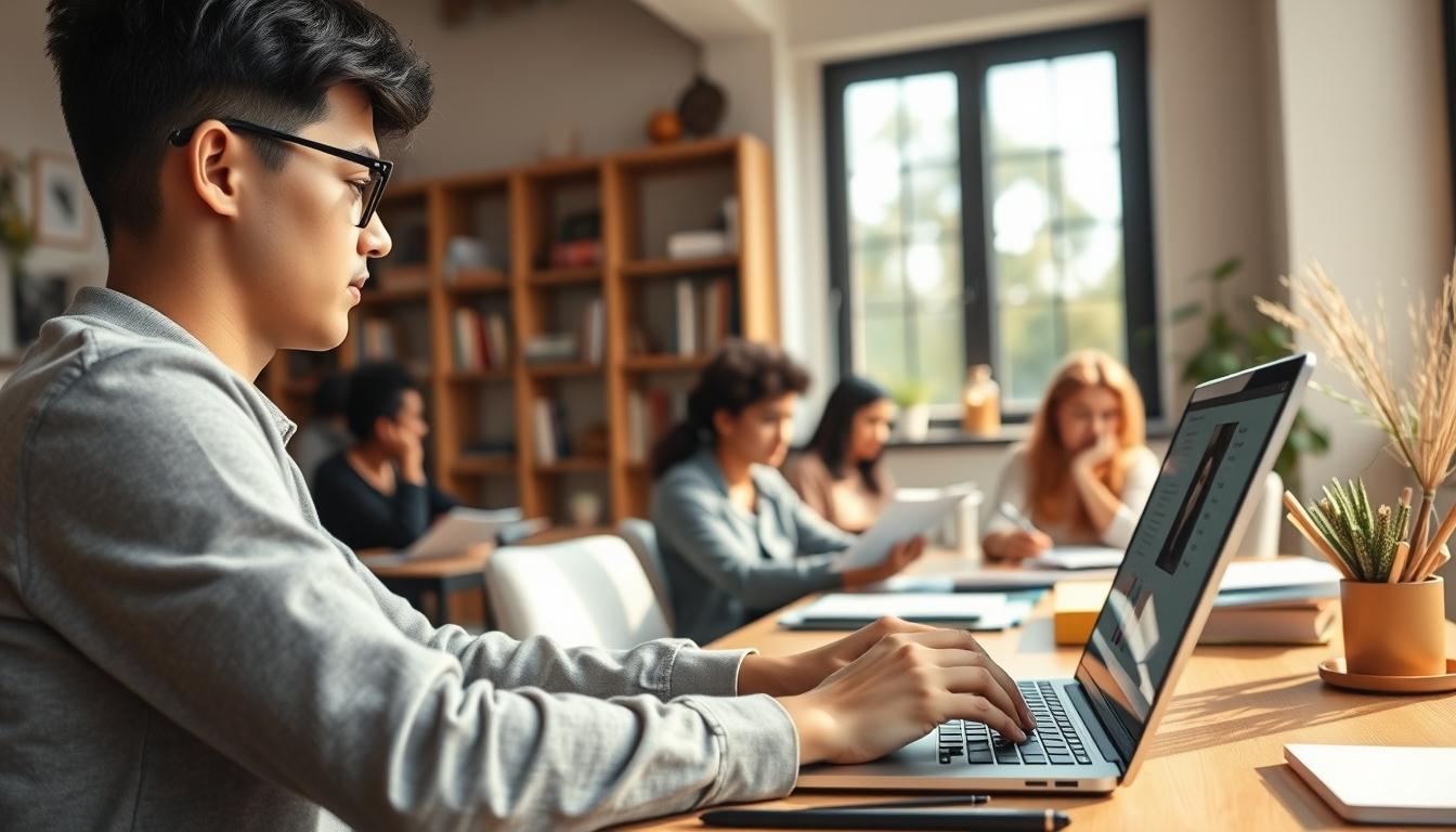 Modern university campus for students