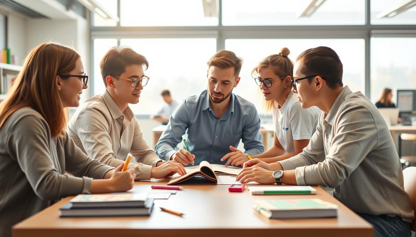 Student preparing for exams with study materials